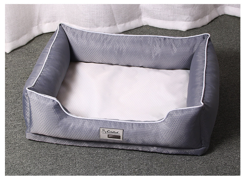 Pet Furniture Elevated Cat Beds With Removable Mattress Cover Suitable For Kitty, Puppy Or Small Animal Brand Design White Grey