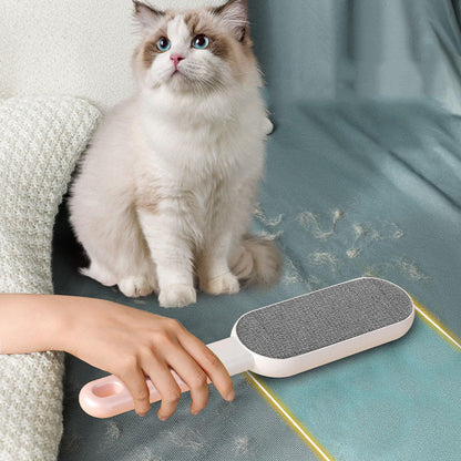 Pet Hair Removal Brush cleaning cat hair from clothes