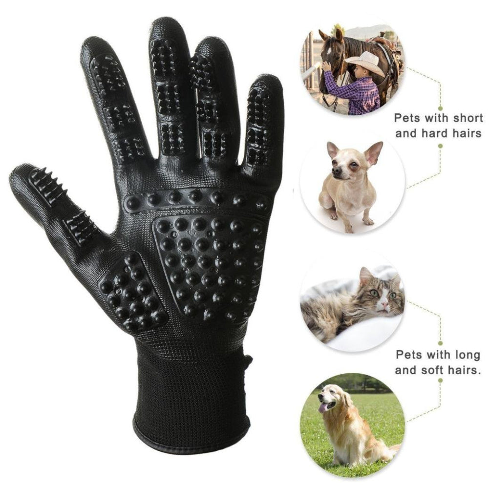 Pet Hair Grooming Glove gently removing cat fur