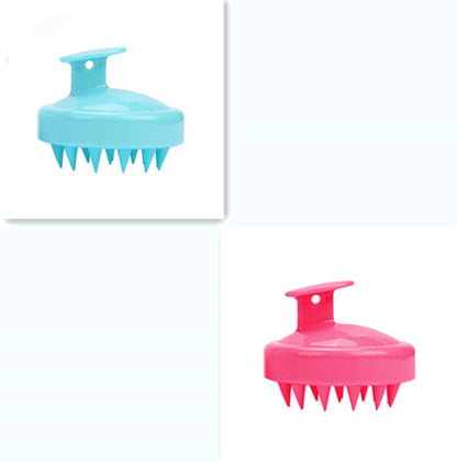 Silicone shampoo brush massager