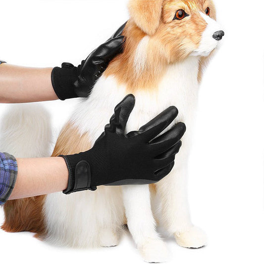 Pet Hair Grooming Glove gently removing cat fur