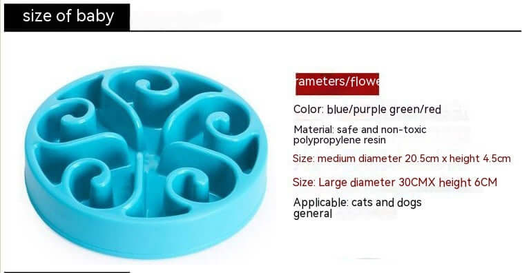 Pet Slow Food Bowl Anti-choking Food Apparatus