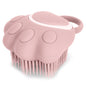 Soft Silicone Pet Grooming Brush For Dogs And Cats - Hair Fur Cleaning And Massage Tool With Shampoo Dispenser