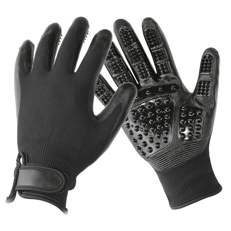Pet Hair Grooming Glove gently removing cat fur