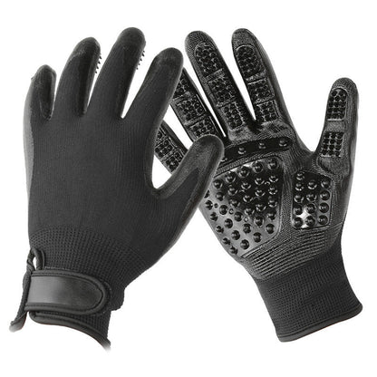 Pet Hair Grooming Glove gently removing cat fur
