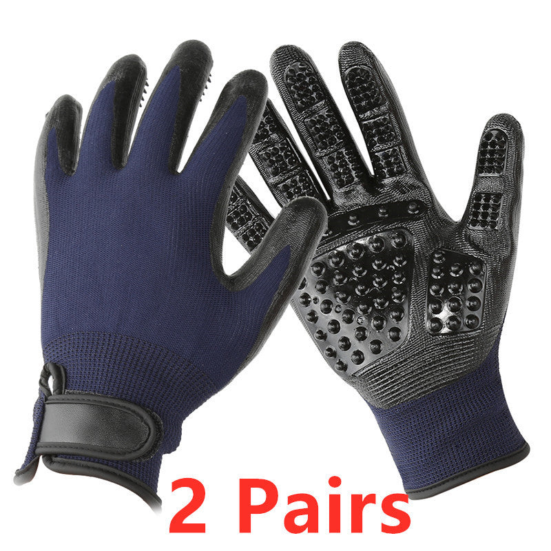 Pet Hair Grooming Glove gently removing cat fur