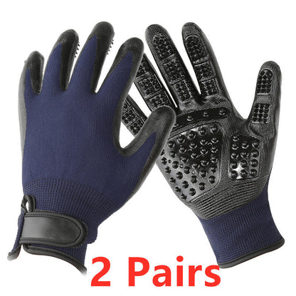 Pet Hair Grooming Glove gently removing cat fur