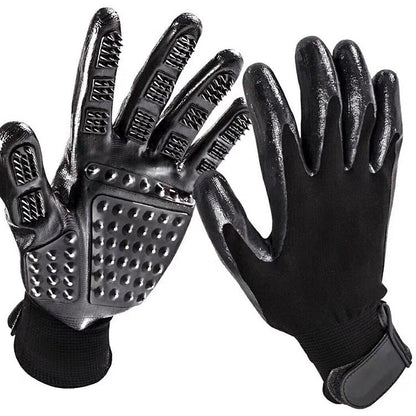Pet Hair Grooming Glove gently removing cat fur