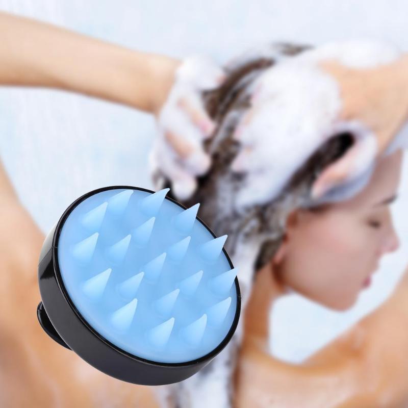 Silicone shampoo brush massager