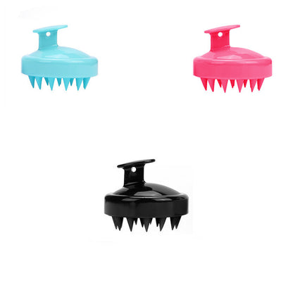 Silicone shampoo brush massager