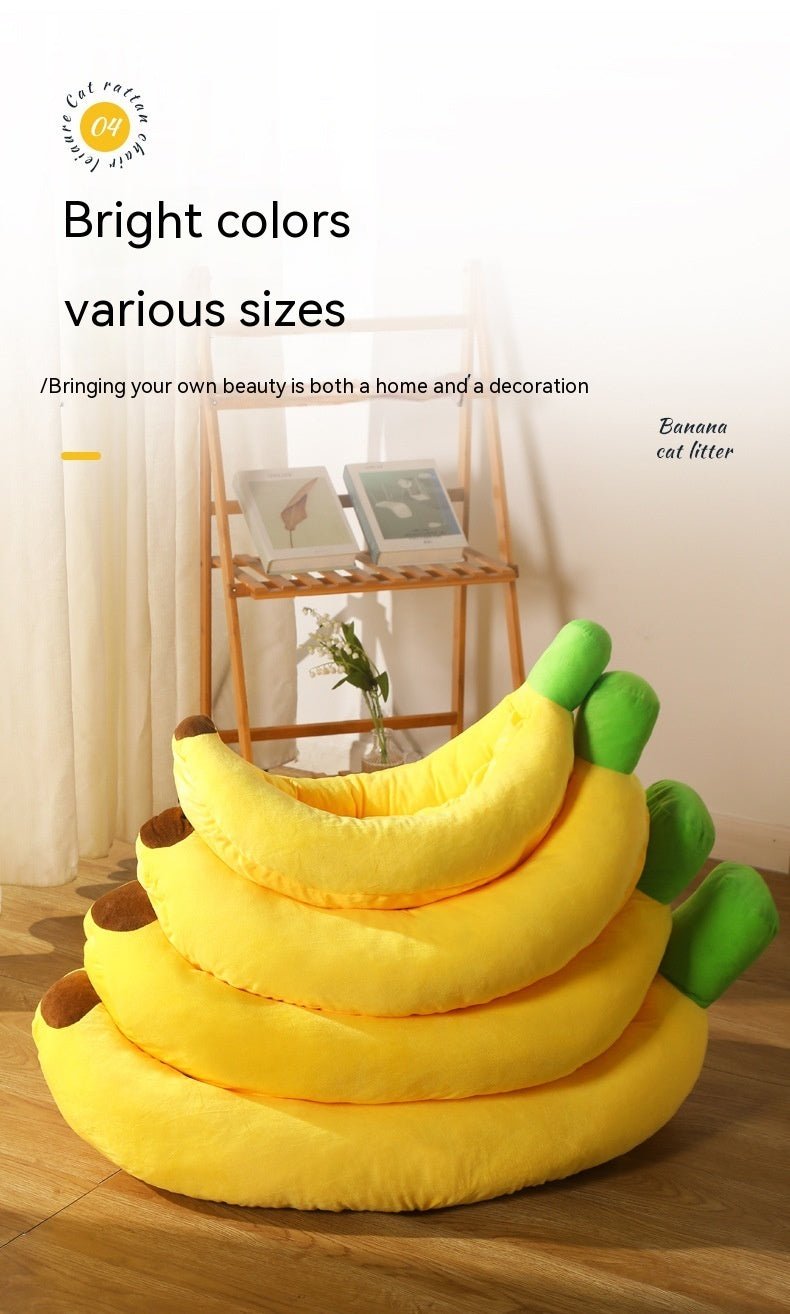 Pet Cushion Mat Banana Nest Removable And Washable