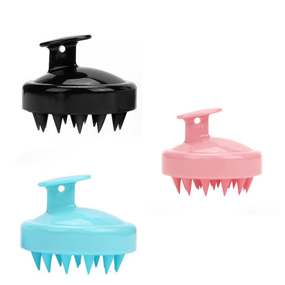 Silicone shampoo brush massager