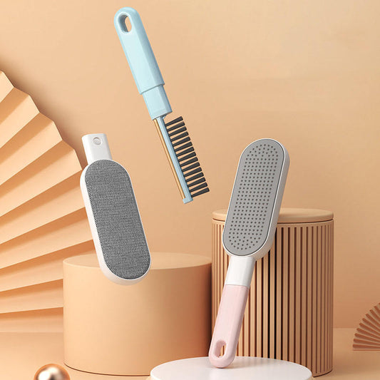 Pet Hair Removal Brush cleaning cat hair from clothes