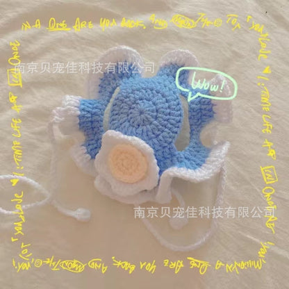 Wool Pet Hood Dogs And Cats Knitted Hat Prop Headdress