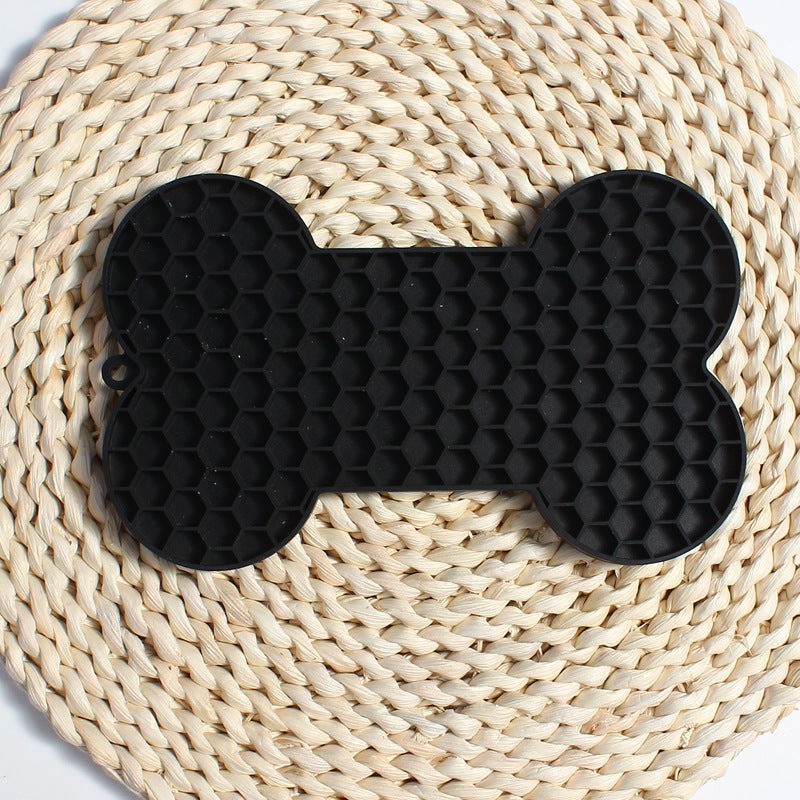 Bone Silicone Licking Dog