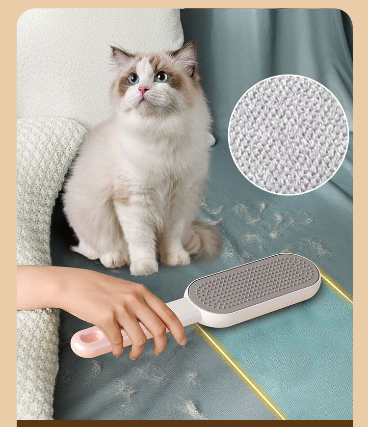 Pet Hair Removal Brush cleaning cat hair from clothes