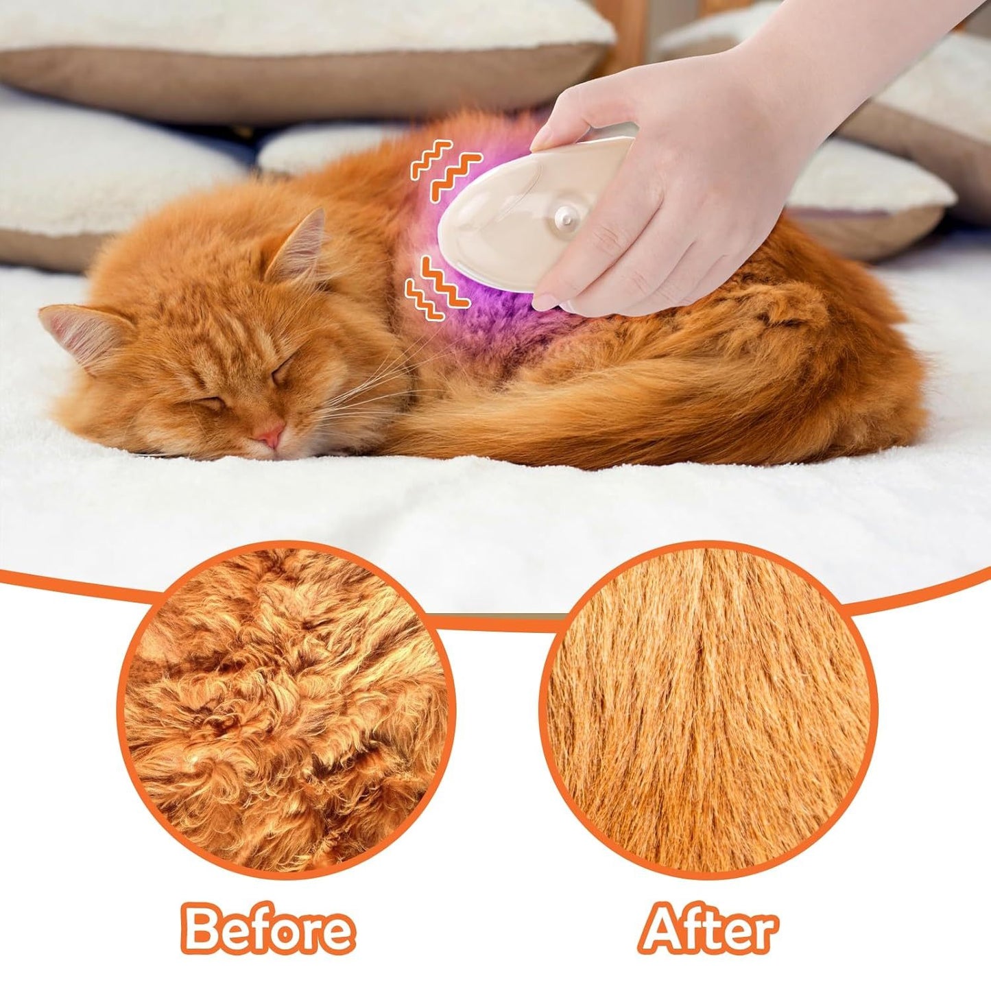 Cat Steam Brush for Shedding – 4 in 1 Steamy Grooming Tool
