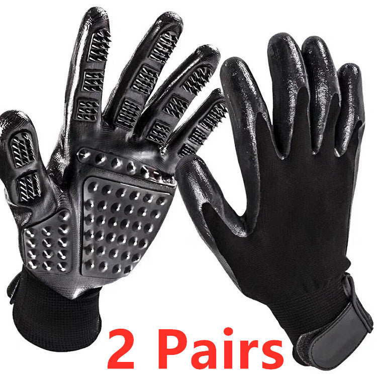 Pet Hair Grooming Glove gently removing cat fur